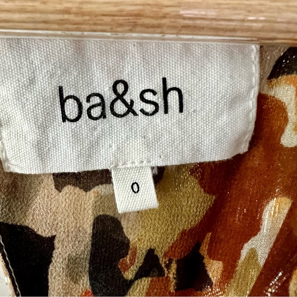 BA&SH || Gullian Metallic Gold Bronze Maxi Dress Open Back Size US 2 XS - Picture 8 of 12